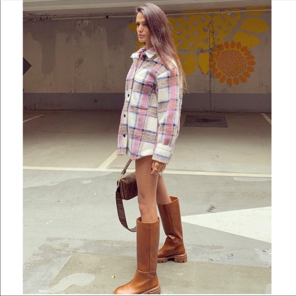 Zara plaid overshirt/shacket - Picture 4 of 11